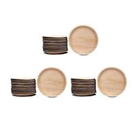 Janasiba Assiettes jetables compostables, biodégradables, en feuille de palmier, robustes, passent au micro-ondes et au four (60, 8 assiettes rondes)