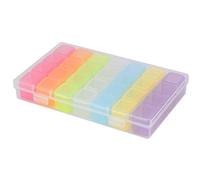 Janasiba Boite De Rangement en Plastique A 28 Grille Boite De Rangement Boite A Boite A Perles Boite A Diamants avec Strass Art D'Ongle Boite De Rangement De Ongles