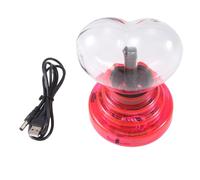 Janasiba Boule Plasma en Forme de Cœur 4 Pouces Activée au Toucher, Cadeau de Saint-Valentin, Câble USB ou Alimenté par Batterie, Cadeaux pour Enfants et Adultes Durables