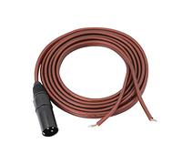 Janasiba Câble de haut-parleur XLR, câble de haut-parleur nu vers fiche XLR, connecteur XLR 3 broches plaqué or, accessoires de câble audio, extrémité ouverte