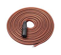 Janasiba Câble de haut-parleur XLR - Fil nu vers prise XLR mâle - Plaqué or - 3 broches - Câble audio à extrémité ouverte