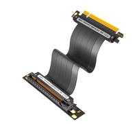 Janasiba Câble D'Extension PCIE 4.0 16X 64GBS à Haute Vitesse pour Carte Riser GPU, (Angle de 90 Degrés) Longueur 25cm
