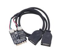Janasiba Carte riser M.2 vers USB 480 Mbps M.2 Key A+E vers Dual Port USB2.0 Carte d'extension avec câble Riser pour Win10