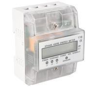 Janasiba Compteur d'énergie 3 phases 4 fils 220/380 V 5 80 A Consommation d'énergie KWh Appareil de mesure DIN Installation sur rail Compteur de puissance numérique