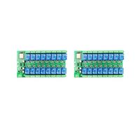 Janasiba ESP8266 Lot de 2 modules de relais WiFi 16 canaux ESP 12F Puissance de carte de développement Module relais 16 voies Mode d'alimentation 12 V