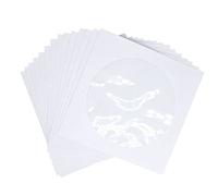 Janasiba ÉTuis pour CD DVD, Support de Pochettes pour Enveloppes en Papier pour Support CD DVD avec FenêTre Transparente, Fermeture à Rabat Blanc, Paquet de 100