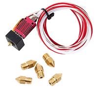 Janasiba Extrudeuse d'imprimante 3D construite ensemble Kit d'extrémité chaude Mk8 pour 3/3 Pro avec bloc chauffant en aluminium, 1,75 mm, buse 0,4 mm