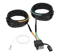 Janasiba Faisceau de remorque à 4 broches à 5 fils, kit d'éclairage de remorque à 5 fils, faisceau de câbles à 4 broches, connecteur de remorque pour bateau de camping-car