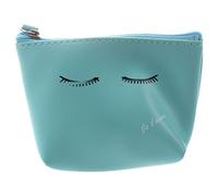 Janasiba Femmes Filles Mignon Zip en Cuir Porte-Monnaie Portefeuille Sac Changement Poche Porte-Carte Clé, Bleu Wink