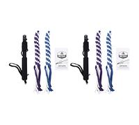 Janasiba Flirt Pole Rope Tug Lot de 2 cordes en coton tressé pour activités de plein air pour tirer, chasser, mâcher, s'entraîner (noir)