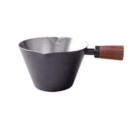 Janasiba Gobelet doseur en acier inoxydable de 90 ml pour tasses à expresso, petit pichet à café/lait, tasse à liqueur à expresso, gobelet doseur pour la cuisine, noir