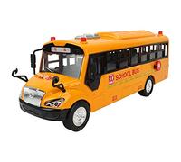 Janasiba Grande taille - Jouet bus scolaire pour enfant - Modèle d'inertie - Avec lumière sonore - Cadeau d'anniversaire