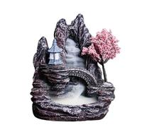 Janasiba High Mountain Flowing Waterfall Backflow Brûleur d'encens Maison Fragrance Diffuseur Brûleur d'encens Décoration, E