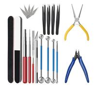 Janasiba Kit D'Outils de Scie Sauteuse en Métal, Comprenant des Pinces, des Aides au Pliage, des, des Pinces Plates, Une Tige D'Enroulement de Fil, Un Kit D'Outils Globe en Métal 3D
