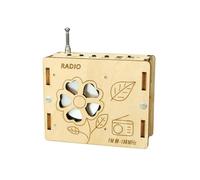 Janasiba Kits D'Expérimentation Scientifique en Bois Modèle de Radio FM à Faire Soi-Même, Puzzles d'apprentissage Scientifique, Kit de Matériaux D'Assemblage Faits Maison