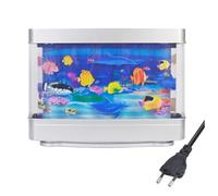 Janasiba Lampe d'aquarium tropicale artificielle - Veilleuse pour aquarium - Océan virtuel - Lampe de table dynamique LED - Décoration de chambre - Cadeau - Prise européenne