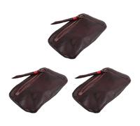 Janasiba Leder Lot de 3 mini porte-monnaie vintage pour homme Porte-monnaie Porte-cartes Porte-monnaie Pochette Homme