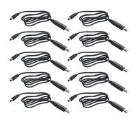 Janasiba Lot de 10 adaptateurs USB DC 5 V vers DC 12 V 2,1 mm x 5,5 mm Fiche Jack Power Câble 1 m (5 V vers DC 12 V)