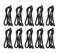 Janasiba Lot de 10 câbles d'alimentation VGA PCIE 8 broches à double 8 broches 6 broches pour Supernova G2 G3 G5 P2 T2 GS G + 650 750 850 1000