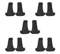 Janasiba Lot de 10 housses de siège universelles en nylon imperméable pour siège avant de voiture et van Noir