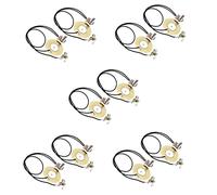 Janasiba Lot de 10 transducteurs piézoélectriques de 50 mm - Amplificateur pré-câblé avec prise de sortie de 6,35 mm - Pour guitare acoustique, ukulélé, cigare, boîte de guitare