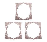 Janasiba Lot de 12 appliques d'angle sculpté en caoutchouc chêne pour meubles, maison, porte, bricolage
