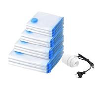 Janasiba Lot de 12 de rangement sous vide avec pompe électrique pour bagages, économie d'espace pour vêtements, prise européenne