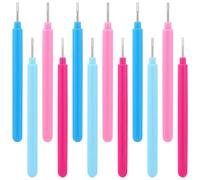 Janasiba Lot de 12 outils de paperolles pour paperolles, rouleau d'aiguilles à curling, stylo à paperolle, stylo à friser pour paperolles, stylo à curling volume