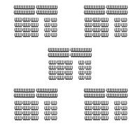 Janasiba Lot de 120 câbles PC Peigne Carte mère 24 broches 8 broches 6 broches Câble Peigne pour bras d'ordinateur jusqu'à 3,4 mm Noir