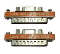 Janasiba Lot de 2 adaptateurs DB9 vers connecteur DB25 mâle Mini série