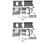 Janasiba Lot de 2 barres de traction en métal Support fixe Amortisseur pour Mn D90 D91 Mn99S 1/12 RC Auto Upgrade pièces, noir