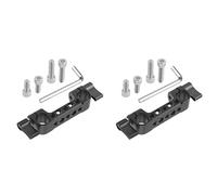 Janasiba Lot de 2 blocs de rails doubles légers de 15 mm avec trous de vis 1/4 pour appareil photo reflex numérique, support d'épaule pour follow focus, A