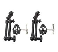 Janasiba Lot de 2 bras magiques à 11 frictions + Super Clamp Crab Clip pour appareil photo numérique DSLR