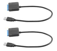 Janasiba Lot de 2 câbles convertisseurs vers USB 3.0 2.5/3.5 Hdd Ssd