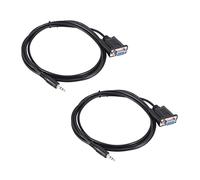 Janasiba Lot de 2 câbles DB9 VGA 9 broches, prise DB 9 vers TRS jack 3,5 mm (1/8) TRS stéréo