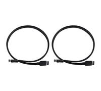 Janasiba Lot de 2 câbles Oculink PCIE 4.0 X4 SAS4 SFF-8611 tressés, souples, pour GPU SSD OCuLink 4X 24 Gbit/S