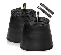 Janasiba Lot de 2 chambres à air 20 x 4,0 Fatbike avec valve AV 32 mm et 2 démonte-pneus pour accessoires de vélo de route, VTT, vélo électrique