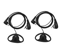 Janasiba Lot de 2 écouteurs intra-auriculaires 2 broches en forme de D avec microphone pour appareils sans fil 2 voies Gp88S, Gp300, Gp68, Gp2000, Gp88, Gp3188, Cp040, Cp1200, A8, A6, A10, A12