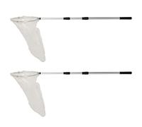 Janasiba Lot de 2 filets de pêche en nylon avec télescope pour adultes et enfants, extensible de 37 à 68 cm