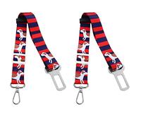 Janasiba Lot de 2 harnais de sécurité pour animaux de compagnie avec imprimé à carreaux - Harnais pour chien - Harnais de sécurité pour animal domestique - Clip réglable - Chien rayé