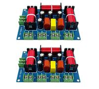 Janasiba Lot de 2 haut-parleurs 200 W - Doubles aigus + médiums + basses - Haut-parleurs 4 voies - Répartiteur de fréquence audio - Séparateur de haut-parleur home cinéma