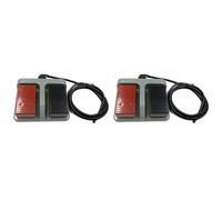 Janasiba Lot de 2 interrupteurs à pied en plastique instantanés Infinite Double pédale Double utilisation Interrupteur à bascule