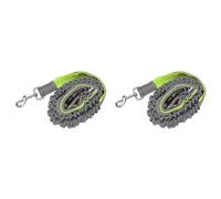Janasiba Lot de 2 laisses rétractables pour chien - Laisse élastique pour chien - Laisse de jogging avec sangle de hanche - Vert