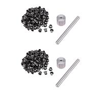 Janasiba Lot de 2 outils de pose de 200 rivets avec clous en laiton argenté