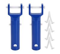 Janasiba Lot de 2 poignées de tête d'aspirateur de piscine avec 4 clips papillon en V et broches, compatibles avec la tête d'aspirateur de piscine spa