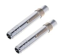 Janasiba Lot de 2 porte-craies en alliage d'aluminium argenté