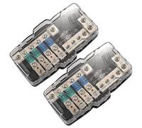 Janasiba Lot de 2 porte-fusibles ANL audio stéréo à LED multifonctions 0/4 GA 4 voies