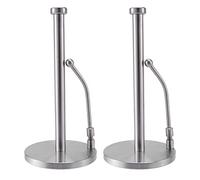 Janasiba Lot de 2 porte-serviettes en papier en acier inoxydable - Larmes à une main - Design moderne parfait pour la cuisine - Maintient le plan de travail de la cuisine bien rangé
