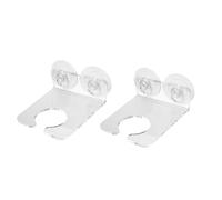 Janasiba Lot de 2 porte-verres à vin pour baignoire - Ventouse - Porte-gobelet simple - Étagère de rangement pour verre à vin - Porte-gobelet mural