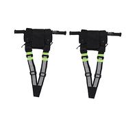 Janasiba Lot de 2 radios de poche pour radio de poche - Harnais de poitrine - Poche - Gilet - Sac de transport pour UV-5R - Noir + vert, Noir et vert